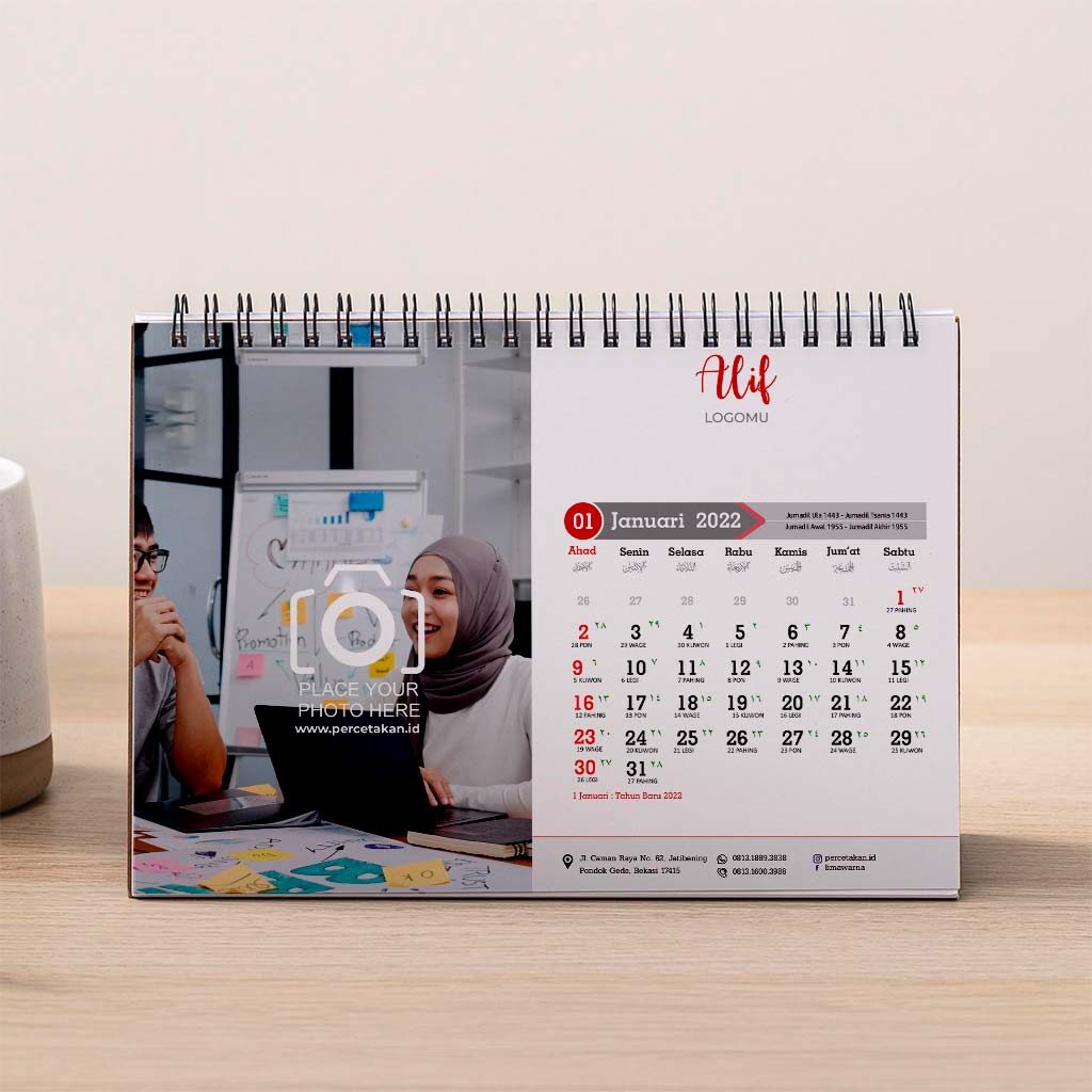 9 Template Desain Kalender Meja 2023 - Lima Warna Offset Printing